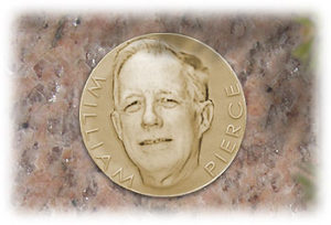 William Pierce medallion designed by Kevin Alfred Strom