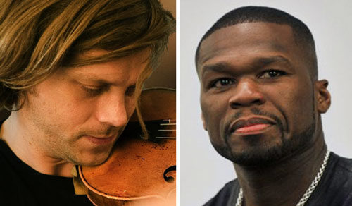 Violinist Eike and rapper "50 Cent"