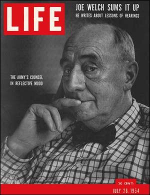 Attorney Joseph Welch: Though he had little of substance to say, his carefully-crafted media image and accomplished TV histrionics sealed McCarthy's fate.