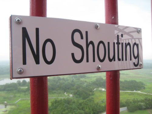 no-shouting