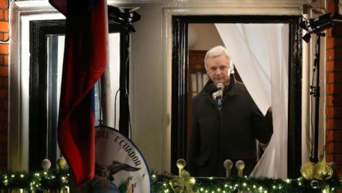 ‘Normal life’ ... Julian Assange has continued to run Wikileaks while in his hide-out.